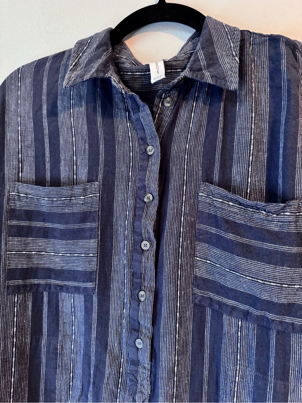 Women’s Striped Linen Blend Tunic - Picture 2 of 6